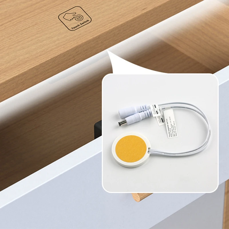 Joli à capteur tactile LED, panneau en bois, gradateur, interrupteur tactile pour bande LED