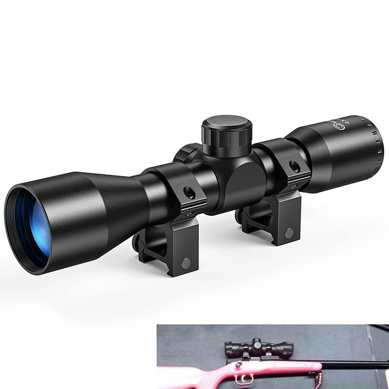 

CVLIFE 4x32 Compact Rifle Aluminum Scope Crosshair Optics Lens Cover 20mm Picatinny Hunting