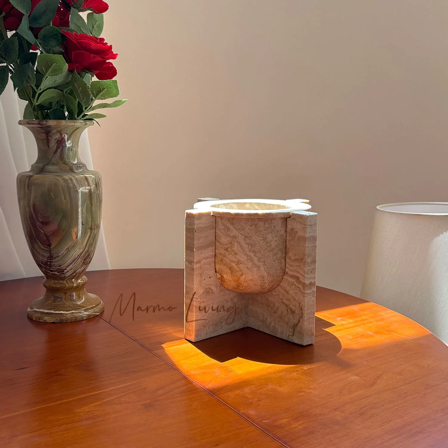 Wabi Sabi Natural Stone Fruit Bowl Coffee Table Tray Home Decor Designer Art Piece
