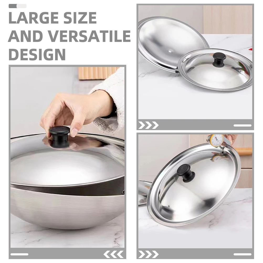 

Stainless Steel Pot Lid 23.5Cm Universal For Frying Pan Skillet Replacement Kitchen Accessory Grease Splatter Cover Cooking Tool