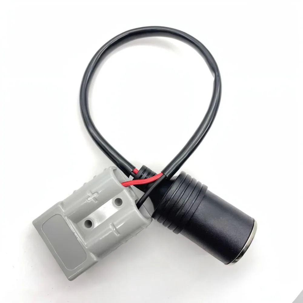 50A For Anderson Style Connector To Car Lighter Female Outlet Adapter Cable 16AWG Stable Current Wire For Portable Fridge