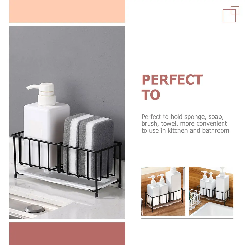 

Countertop Drain Basket Rustproof Kitchen Sink Organizer for Sponge Stainless Steel Holder Dish Wire Foldable
