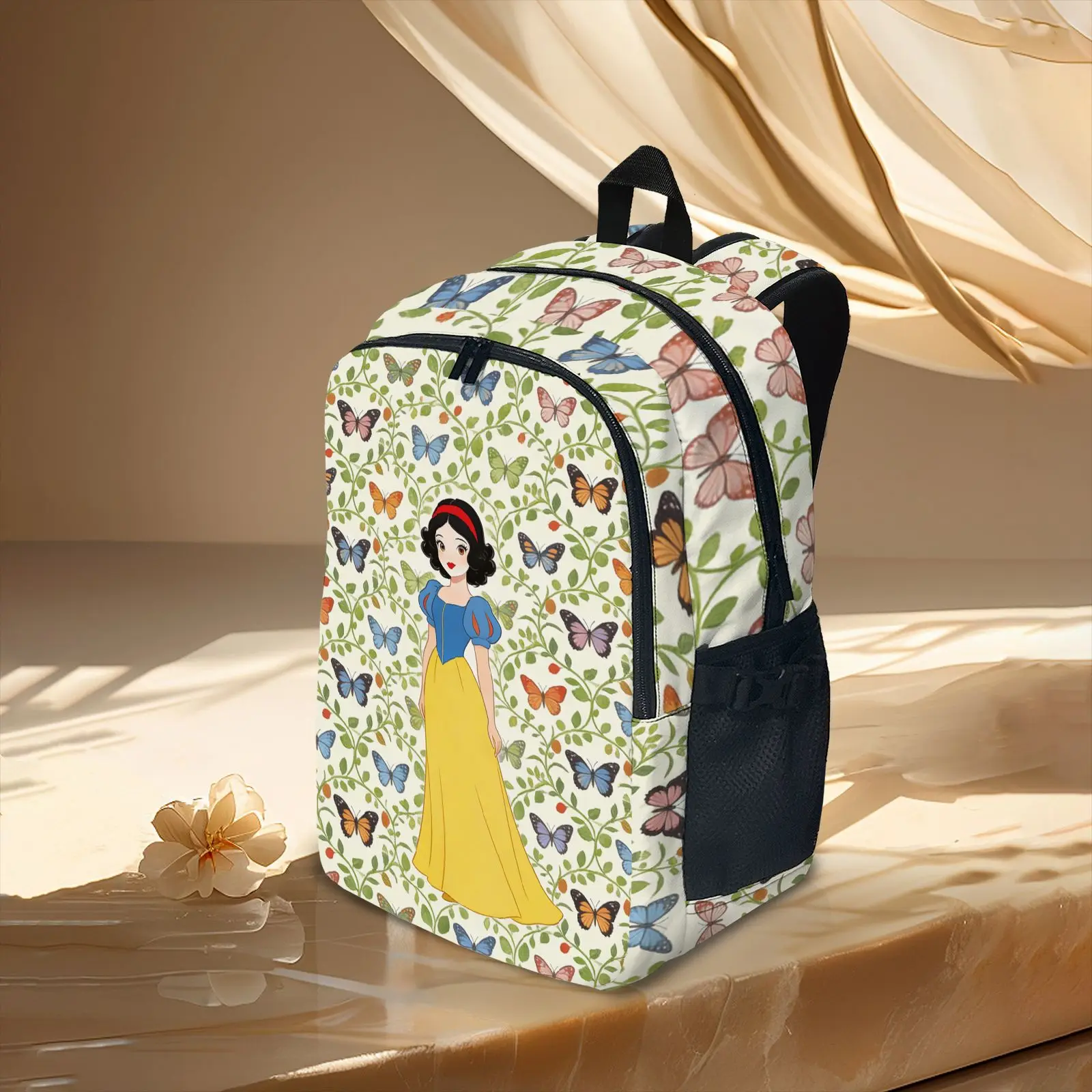 قطعة واحدة من حقيبة ظهر ديزني سنو وايت، عصرية وبسيطة، صديقة للهدايا، نمط زوجين للجنسين، سعة كبيرة، جودة عالية