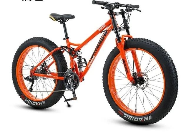 Snow Bike 24/26 Inch 21/24/27/30 Speed Spoke Wheel Mountain Bicycle 4.0 Fat Tires Hanging Type Disc Brake Beach Off Road