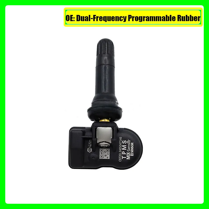 Programmable tire pressure sensor Black nozzle dual-frequency tire pressure sensor 315/433MHz