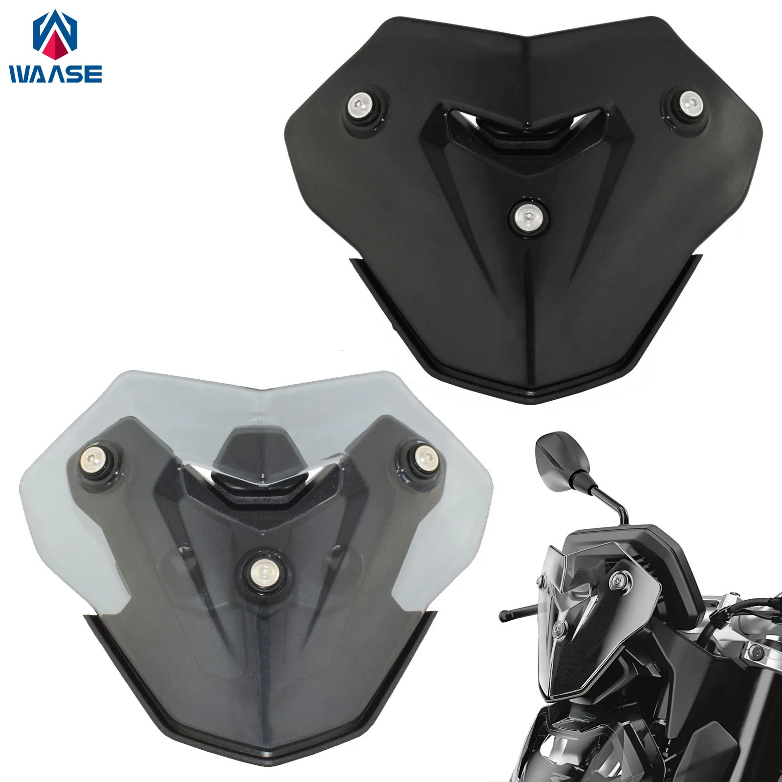 

WAASE переднее лобовое стекло, муховое стекло, дефлектор ветра для BMW F900R F 900 R 4R90 K83 2019 2020 2021 2022 2023