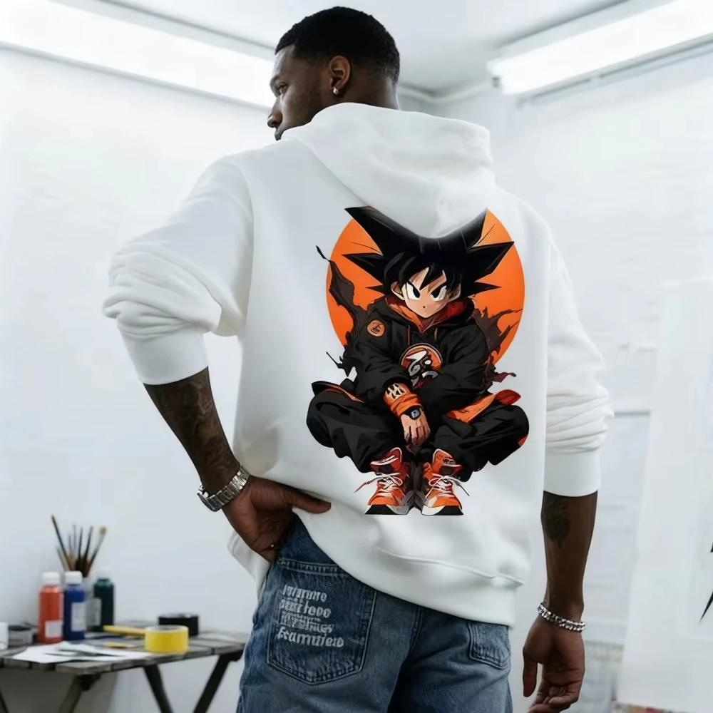 

Autumn Winter Fleece Japan Anime Dragon Ball Hoodie Men Women Hoodies Loose Sweatshirt Unisex Autumn Warm Casual