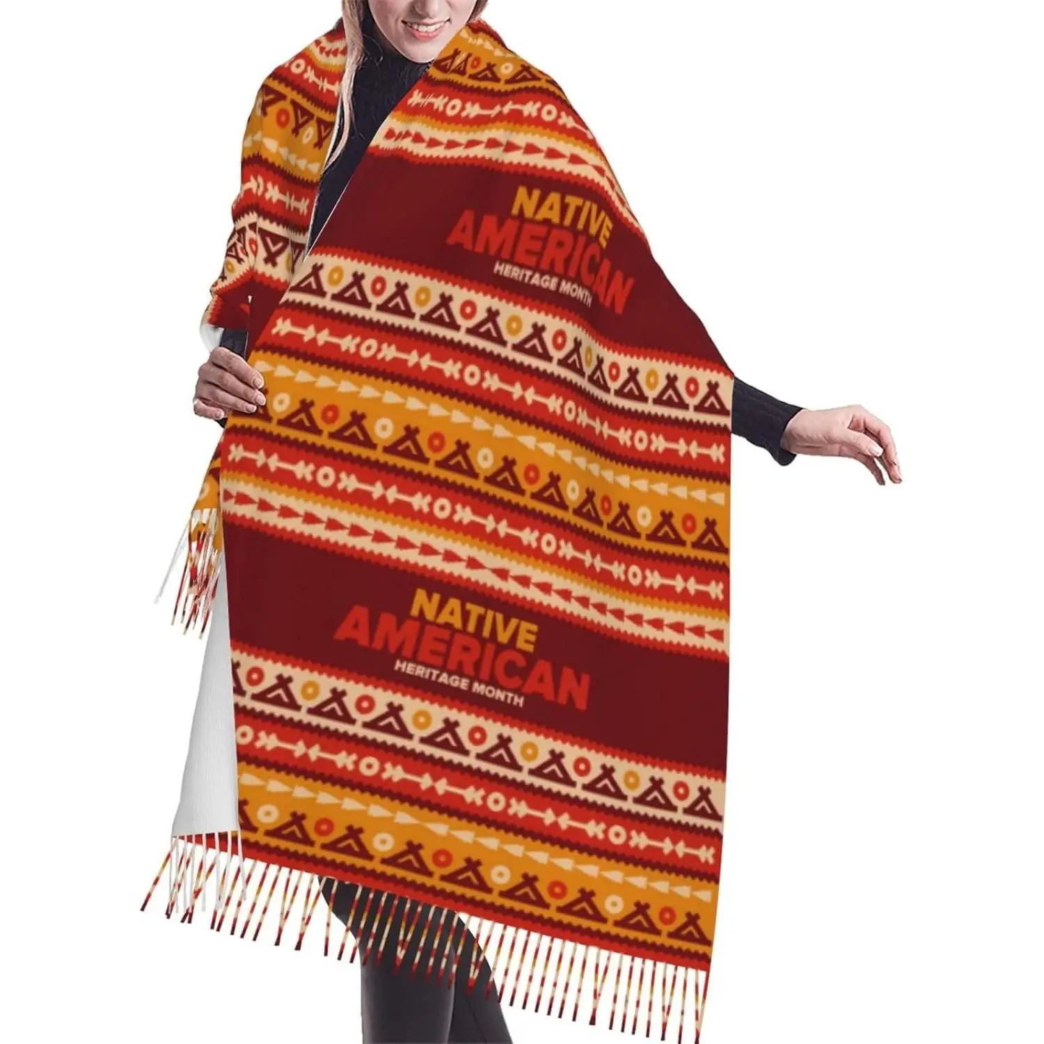 

Tassel Scarf Wraps Fashion Fringed Scarves Classic Winter Warm Shawl Scarf Gifts For Gift Women Spring Fall Winter