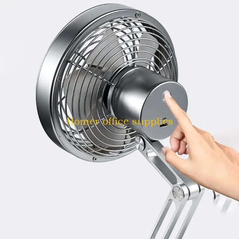 K43B 5.6 "3speeds 충전식 냉각 테이블 팬이있는 USB 데스크 팬