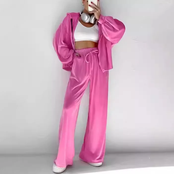 

2025 New Gold Velvet Set \ Fashionable Zipper Long Sleeve Sports Style Hoodie Zipper Clothing Casual Set