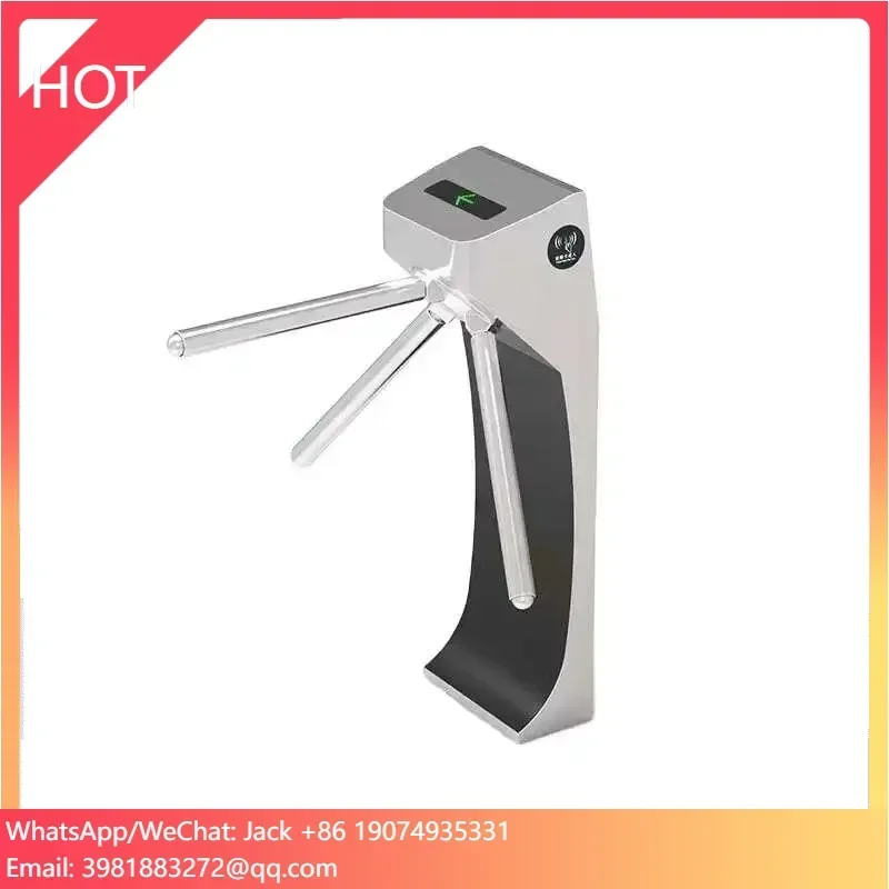 RFID QR Code Facial Recognition Biometric Fingerprint Card Reader Face Recognition Access Control Vertical Tripod Turnstile Gate