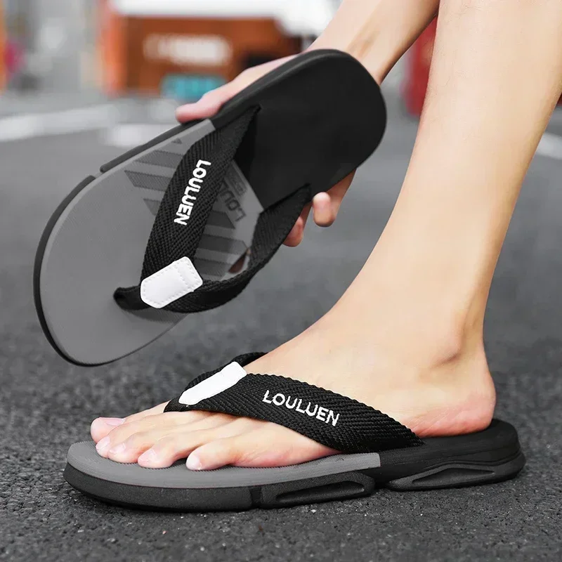 NEW High Quality Summer Beach Flip Flops Brand Fashion Men Flip Flops Men Casual Breathable Thicken Beach Men Slippers Outdoor