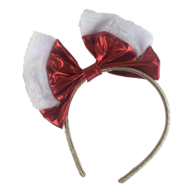 

Red Bow Headbands Women Big Bow Hairband Pleated Bows Headband Sweet Headdress