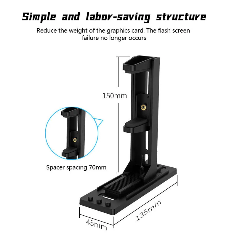 Power Train DL-X1 Desktop Computer Display Multi-function Graphics Card Holder Non Magnetic Strong Vertical Support PC Card Rack