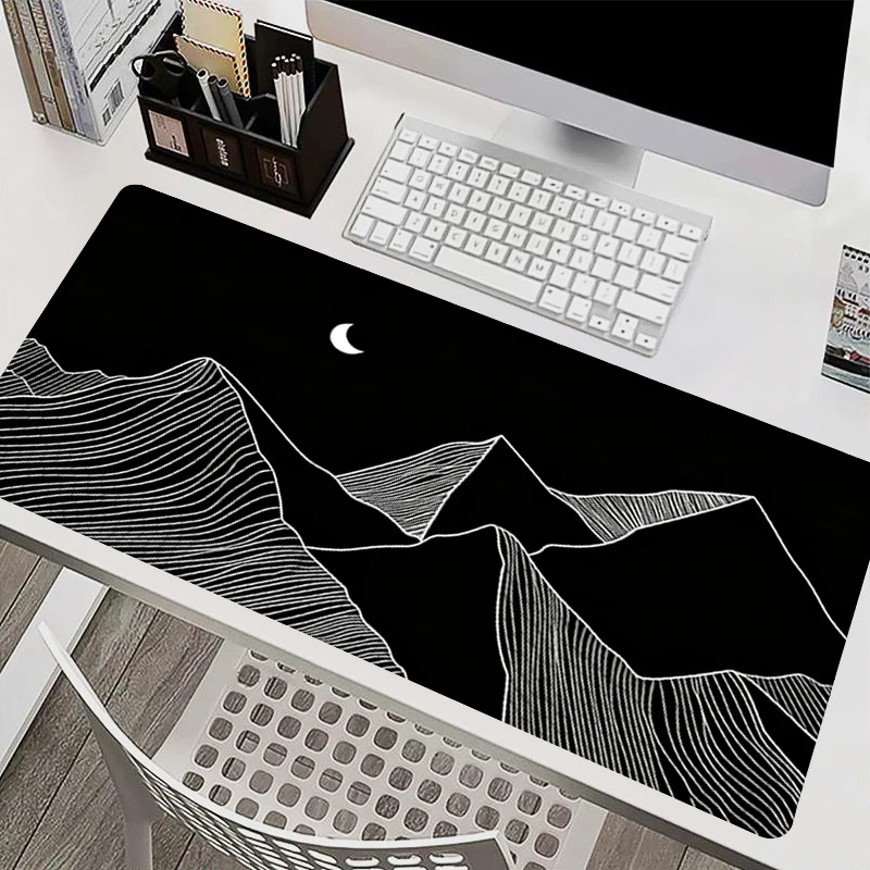 Large Mouse Pad Gamer Home Computer HD Mousepad Artistic lines desk mat Black Keyboard Pad xxl Carpet