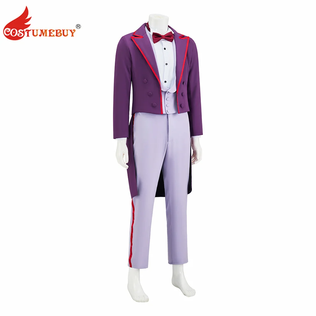 

Movie Monsieur Gustave H. Cosplay Costume Men's Purple Outfits Regency Tailcoat Suit Halloween Carnival Full Set