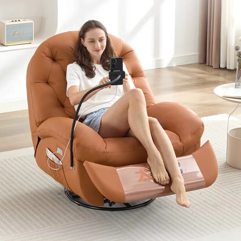 Modern Living Room Swivel Electric Massage Chairs Lounge Arm Rocking Sofa Relaxing Reclinertufted Lazy Furniture Design