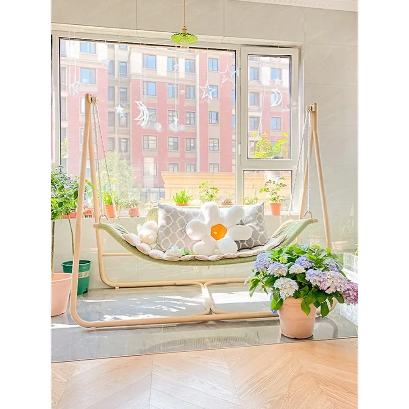 Swing hanging chair living room single rocking chair double hanging basket balcony leisure girl Internet celebrity cradle chair