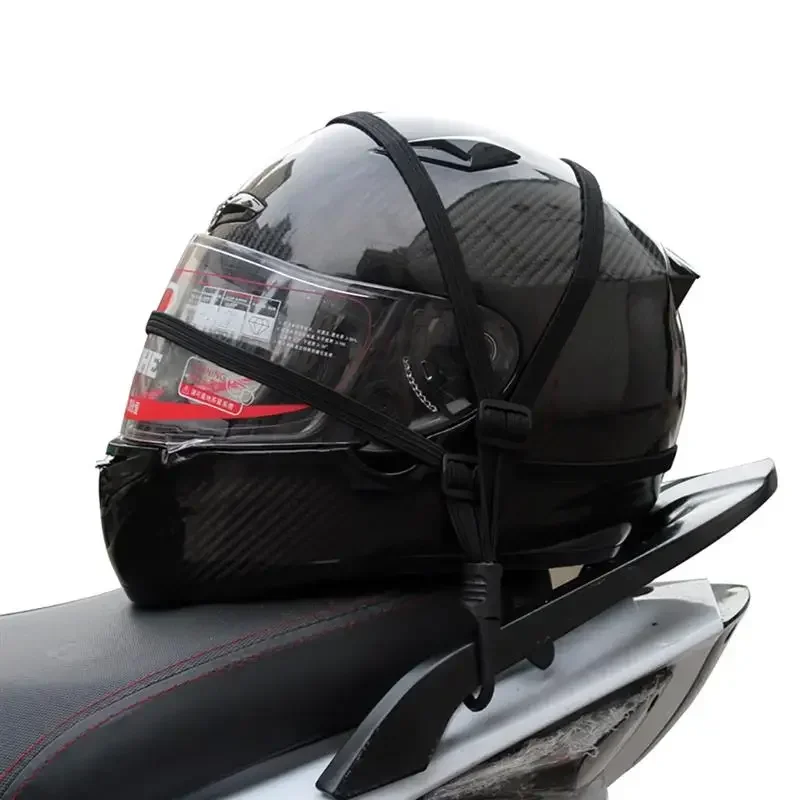 60/90/120cm Motorcycle Luggage Strap Moto Helmet Gears Fixed Elastic Buckle Rope High-Strength Retractable Protective Universal