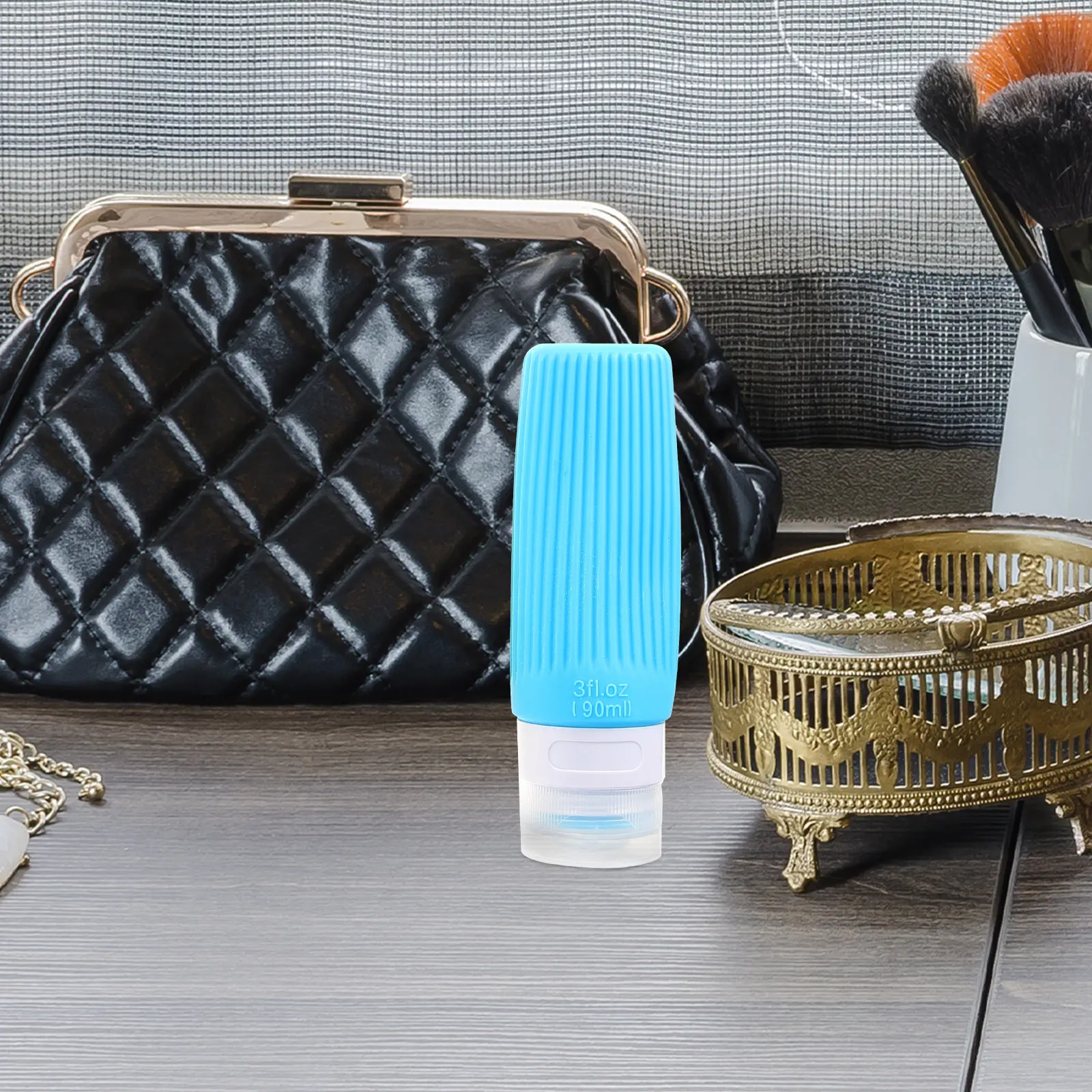 

4Pcs Travel Silicone Bottles 90Ml Leakproof Refillable Toiletry Containers for Shampoo Conditioner Portable Travel Toiletries