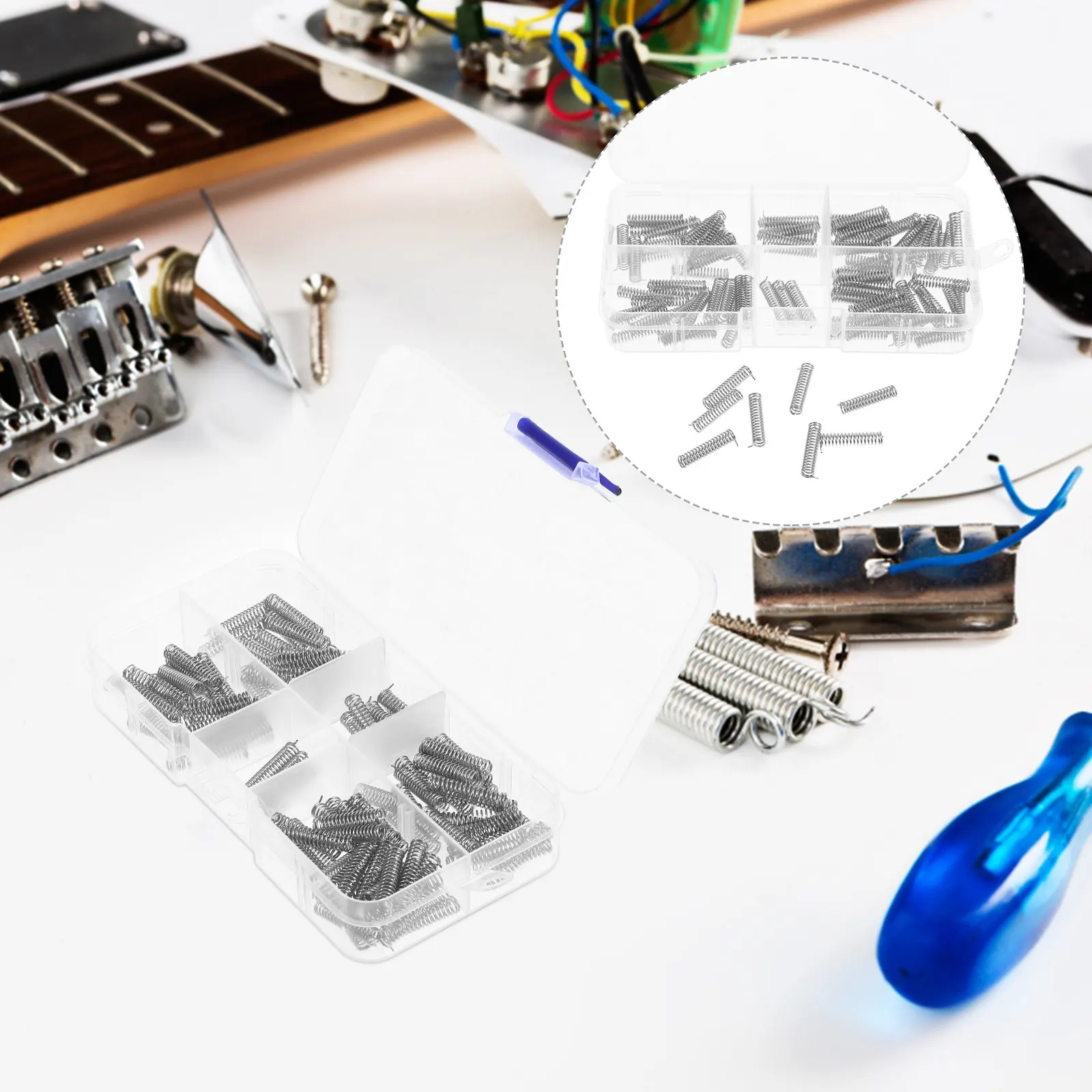 100Pcs Small Compression Springs Stainless Steel Mini Mechanical Springs for DIY Repair Projects Spring Kit for Doors Cars