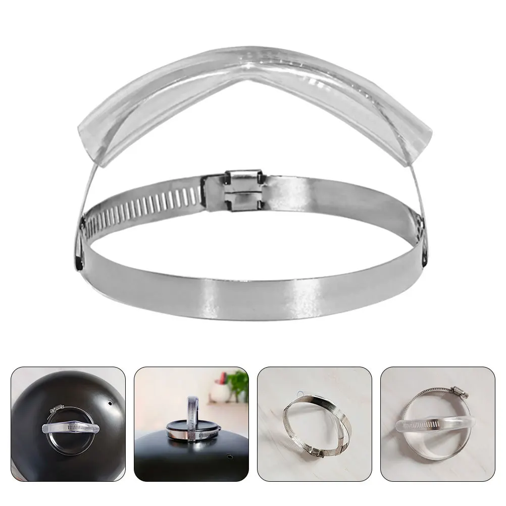 

Anti-Scald Casserole Pot Lid Handle Sturdy Stainless Steel Plastic Widened Base Large Capacity Easy Grasp Comfortable