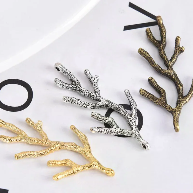 10Pcs/Set Vintage Alloy Branch Charms Pendant Jewelry Finding DIY Making Craft