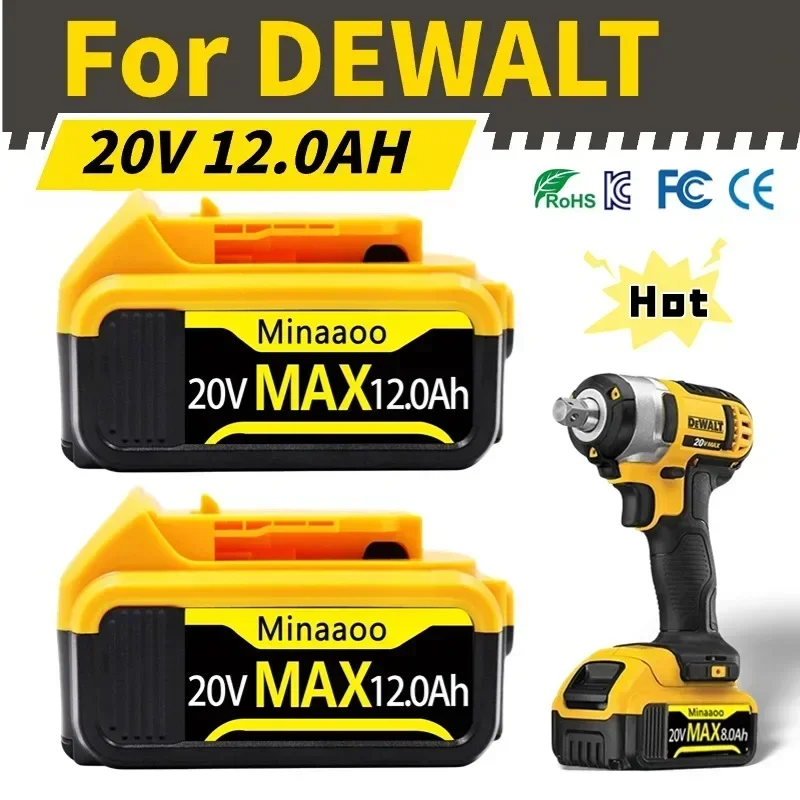 

Original DCB200 20V 12.0Ah Replacement Lithium Battery For Dewalt 18V DCB184 DCB200 DCB182 DCB180 DCB181 DCB182 DCB201 DCB206