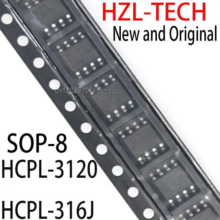 5PCS New and Original HCPL3120 SOP-8 FOD3120 HCPL3150 A316J A788J   HCPL-3120 HCPL-316J HCPL-788J HCPL-7840 HCPL-T350V HCPL-3150