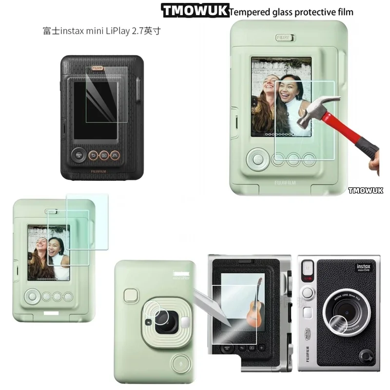 

For Fujifilm Instax Mini LiPlay, Full Coverage LCD Film, High Definition Protective Accessory.