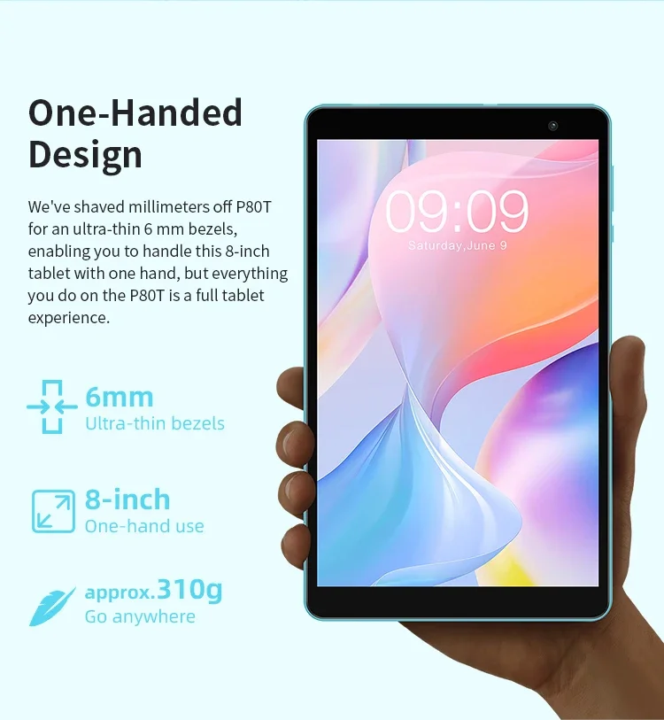 Teclast P80T 2023 Tablet (Allwinner A133 1.8GHz Quad-Core/3GB RAM/32GB ROM/8 Inch 1200*800iPS/WiFi 6/BT 5.0/4000mAh