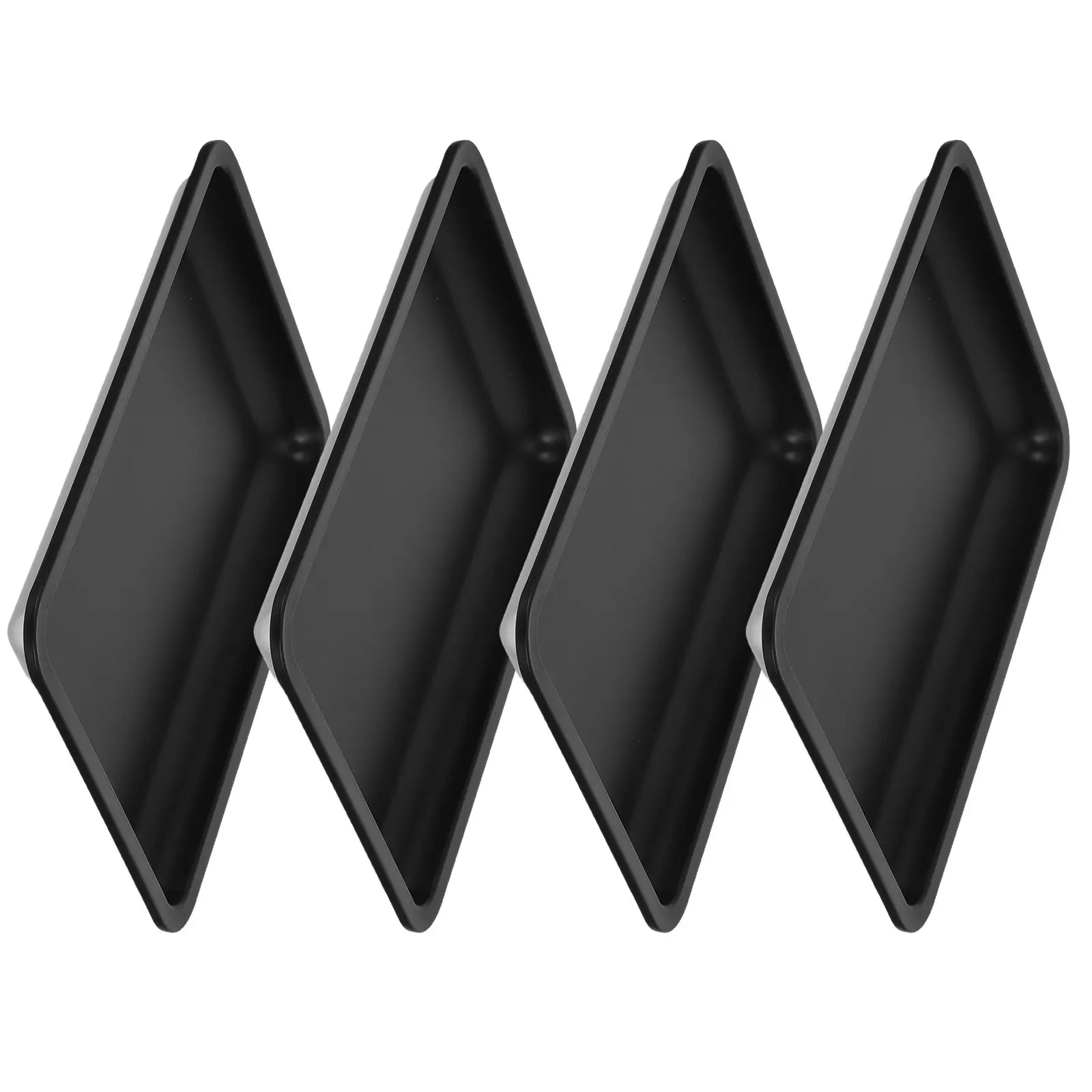 

4Pcs Stainless Steel Jewelry Tray Set Elegant Modern Metal Vanity Organizer for Rings Earrings Necklaces Trinkets Cosmetics
