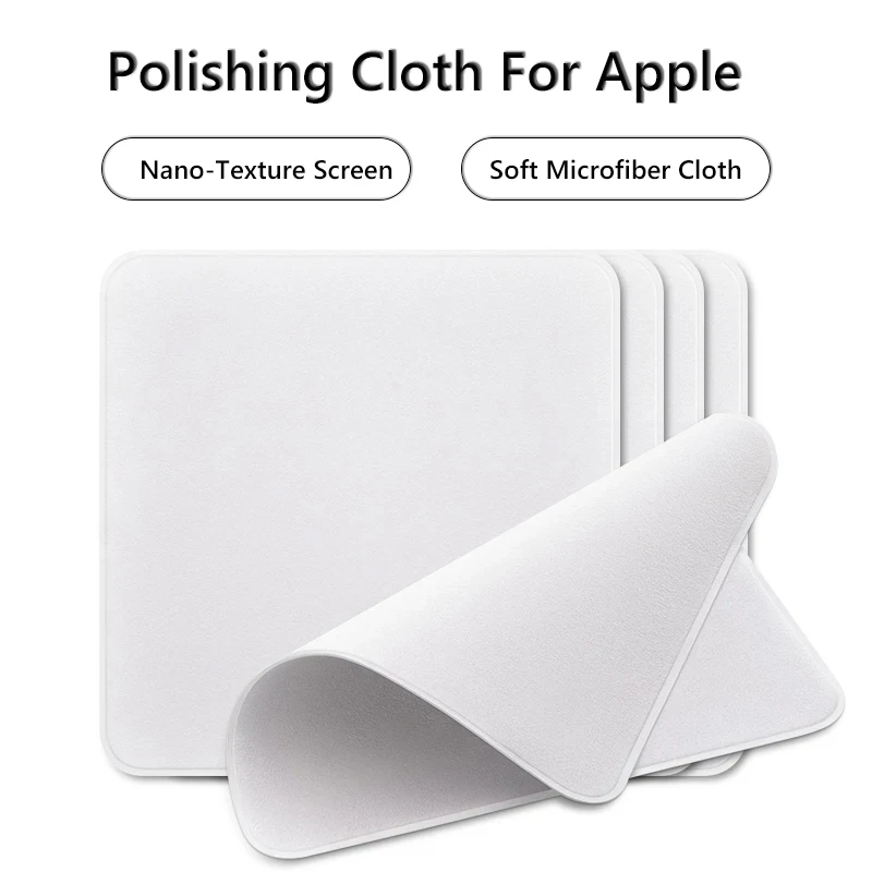 10PCS Polishing Cloth For Apple iPhone 1:1 Nano-Texture Screen Cleaning Cloth For iPad Mac iPod Pro Apple Watch Display Cleaner