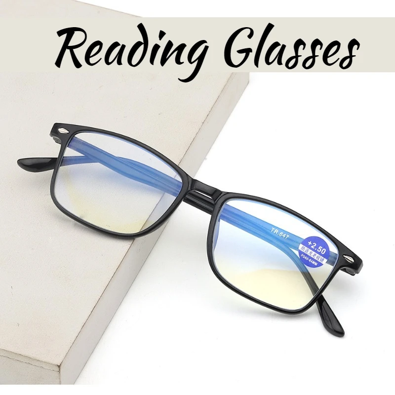 

Men Reading Glasses Classic Business Hyperopia Glasses Ultralight Anti Blue Light Farsighted Eyewear +1.0 +1.5 +2.0 +2.5 To +4.0