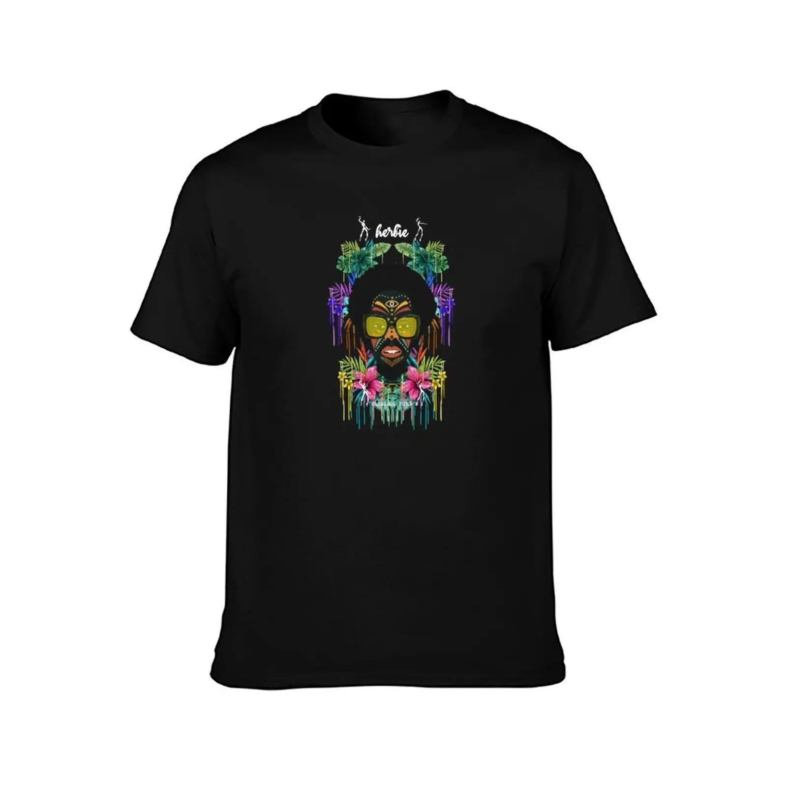 Herbie Hancock T-Shirt, Summer Casual Cotton Tee, Oversized Streetwear Tops, Vintage Graphic Print, Loose Fit Short Sleeve