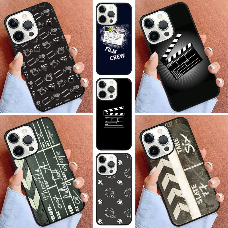 Film Movie Clapper Board Phone Case For iPhone 16 15 14 Pro Max 11 13 12 Mini Max SE 2020 6S 7 8 Plus Cover Capa