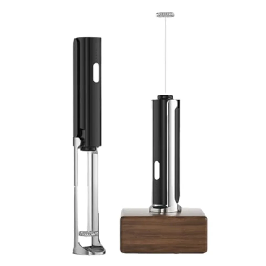 

Вспениватель молока черного цвета для приготовления кофе, из нержавеющей стали, с элегантной черной отделкой, эффективное взбивание