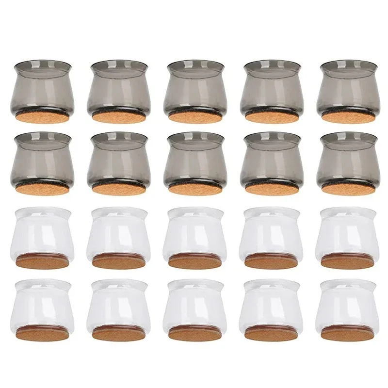 Anti Slip Rubber Cadeira Leg Caps, Foot Protector Pads, Nivelamento de Móveis, Table Protector Covers, Home Decor, 8Pcs