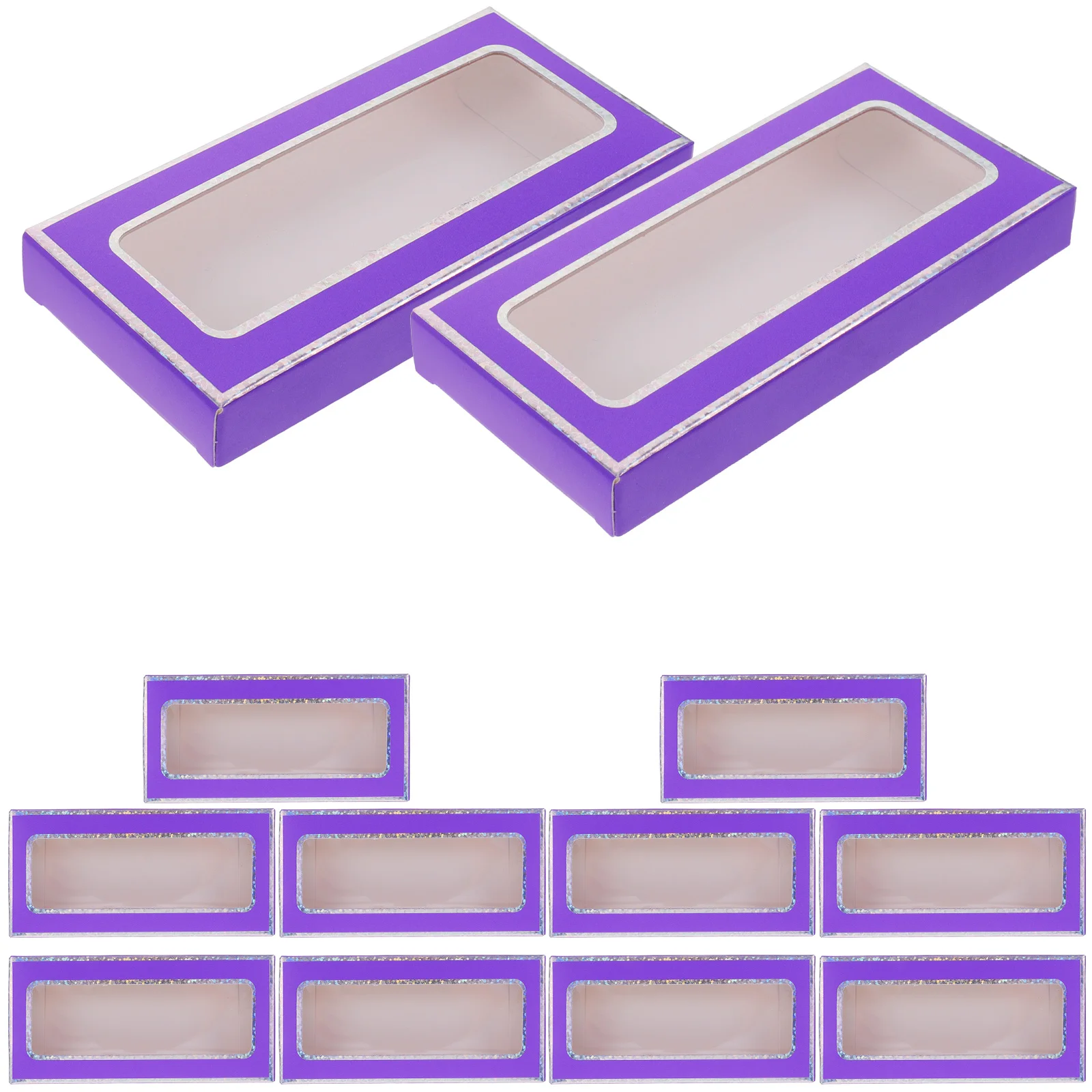 Scatola per esposizione di punte da 12 pezzi Custodia vuota per unghie finte Stampa portatile sulle unghie Organizzatore Contenitore per unghie finte con superficie liscia per
