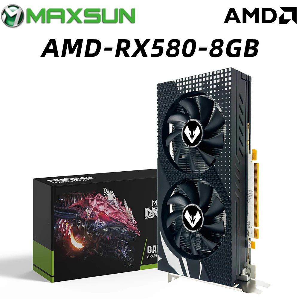 

MAXSUN Полностью НОВЫЕ видеокарты RX580 8 ГБ 2048SP DDR5 GPU rx 580 8 ГБ ПК Gaming placa de video Настольная видеокарта для AMD Radeon