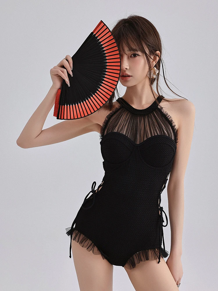 

New 2024 Chinese Sle Sexy e Swimsuit Women's Hot Spring High End Feeling Swimwear Trendy National Sle