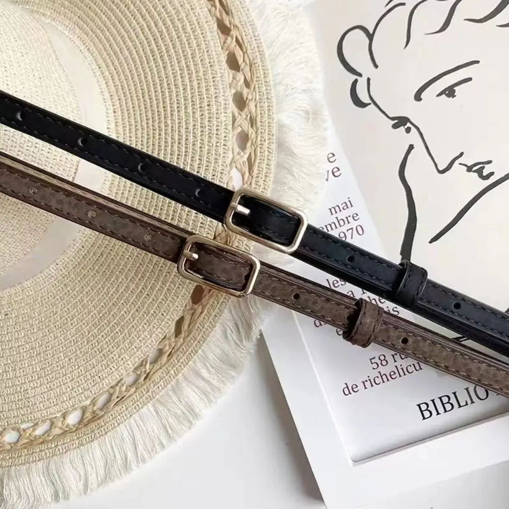 Трендовый роскошный дизайн, ремень из искусственной кожи, универсальный повседневный пояс с пряжкой, тонкие ремни в стиле ретро