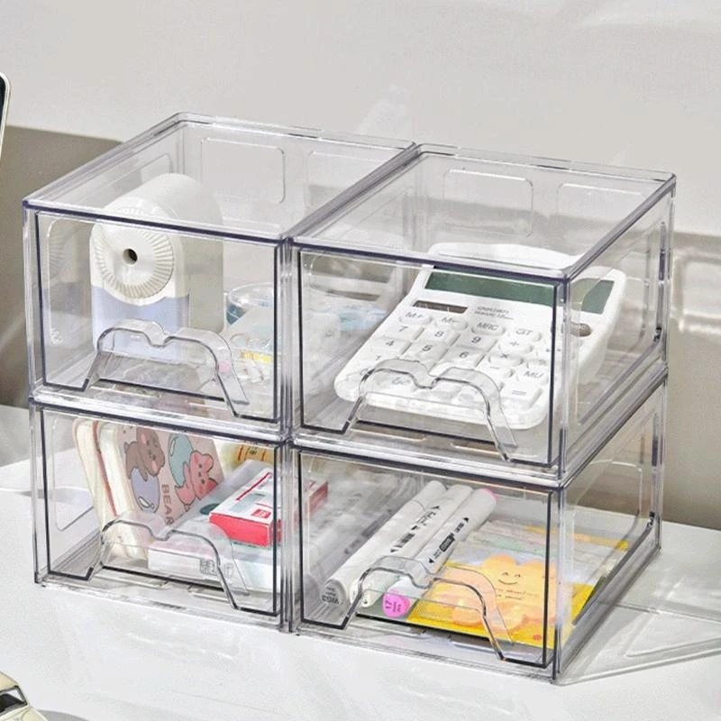 

Pack of 1 Clear Plastic Bins for Kitchen Pantries Bathroom Storage Organizers Y5GB