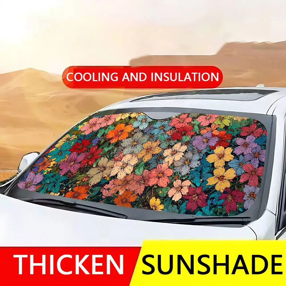 Dream Butterfly Flower Car SunShade Windshield Car Windscreen Cover Sun Shade Auto Visor Car Accessories