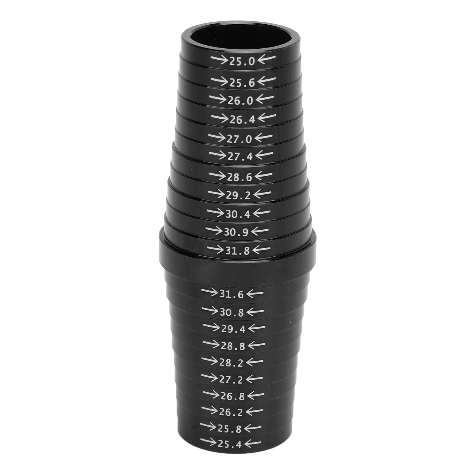 Zadelbuis Zadelpenmeter Eenvoudig te gebruiken Duurzaam Hoge nauwkeurigheid Zadelbuis Zadelpenmaat Meetinstrument voor 25MM tot 31,8MM zadelpen