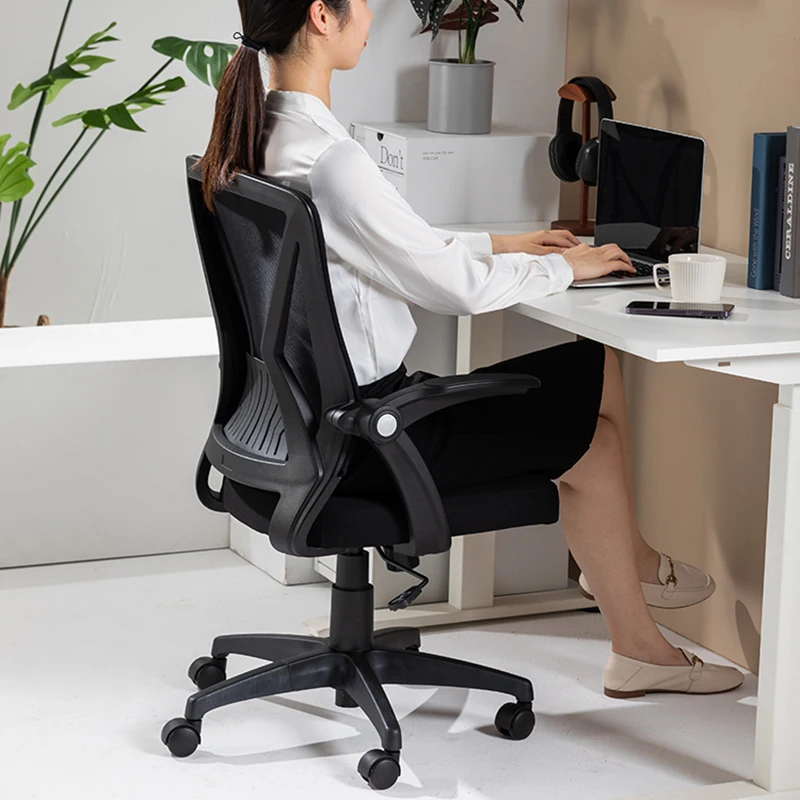 Ergonomic Hairdressing Office Chairs Pillow Mobile Lounge Comfortable Work Chair Wheels Makeup Silla Gamer Office Furnitures