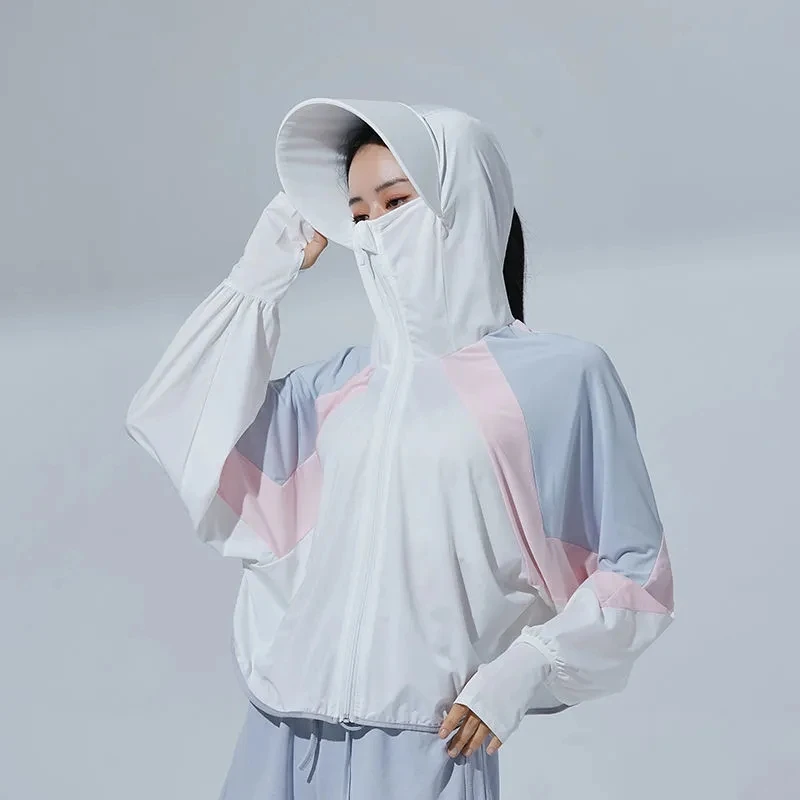 

Solid Color Female Summer Ultraviolet-proof Sunscreen Clothing Coat Women Summer Ultraviolet-proof Sunshade Hat Sunscreen Jacket