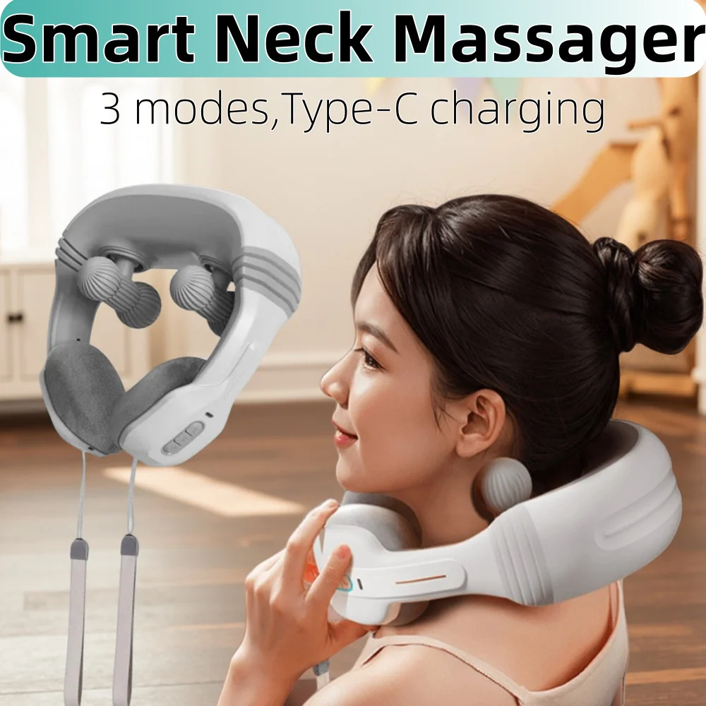 

Новый электрический умный массажер для плеч, глубокий расслабляющий бытовой перезаряжаемый массажер для разминания шеи, горячий компресс, массажер для поддержки плеч и шеи