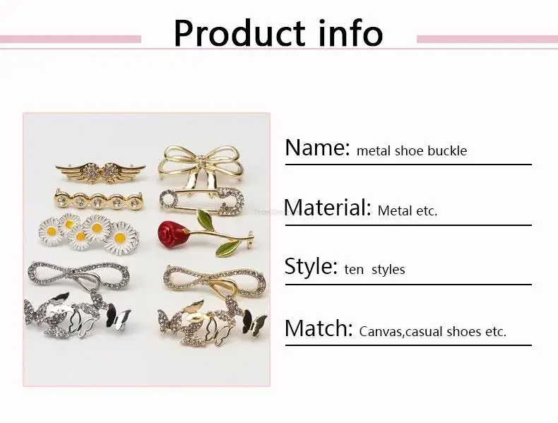 1 Stück Schnürsenkel Clips Schuh dekorationen Charme Strass Schuhe Charms Faux Juwelen Turnschuhe Mädchen Geschenk DIY Schnalle Schuhe Zubehör – Detail 4