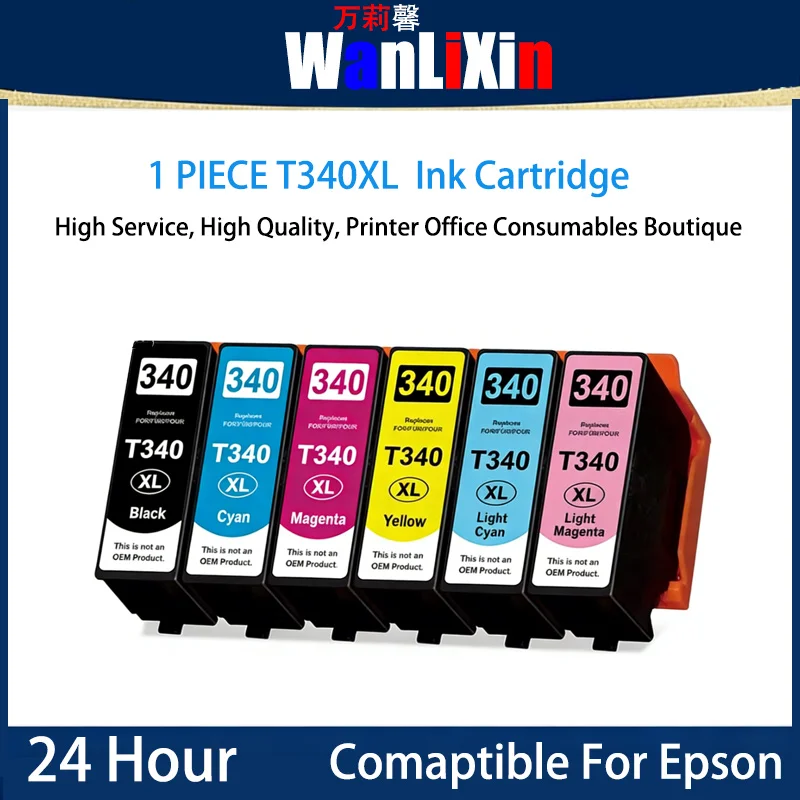 

1 SET T340XL Ink Cartridge Compatible For Epson XP-8800 Printer